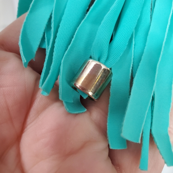 Sheridyn Swim Tuquoise Vlue Green Fringe Western Bikini - Picture 7 of 16